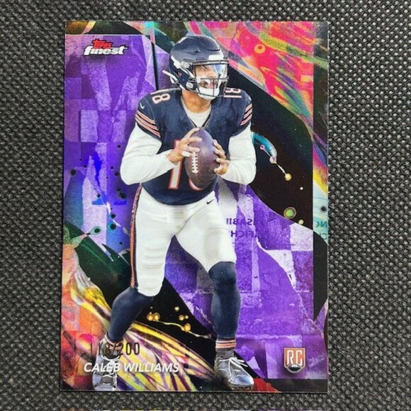 2024 Topps Finest - Uncommon Caleb Williams #161 Purple Refractor /200 RC Rookie - Picture 1 of 3